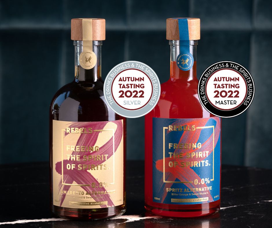 REBELS 0.0% WON TWO MEDALS FROM THE SPIRITS BUSINESS